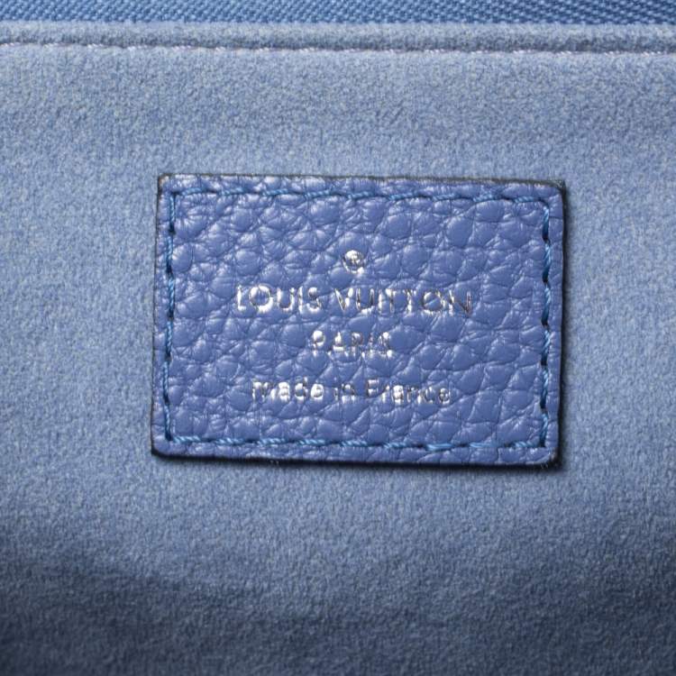 Pre Owned Louis Vuitton Denim Taurillon Leather Volta Bag