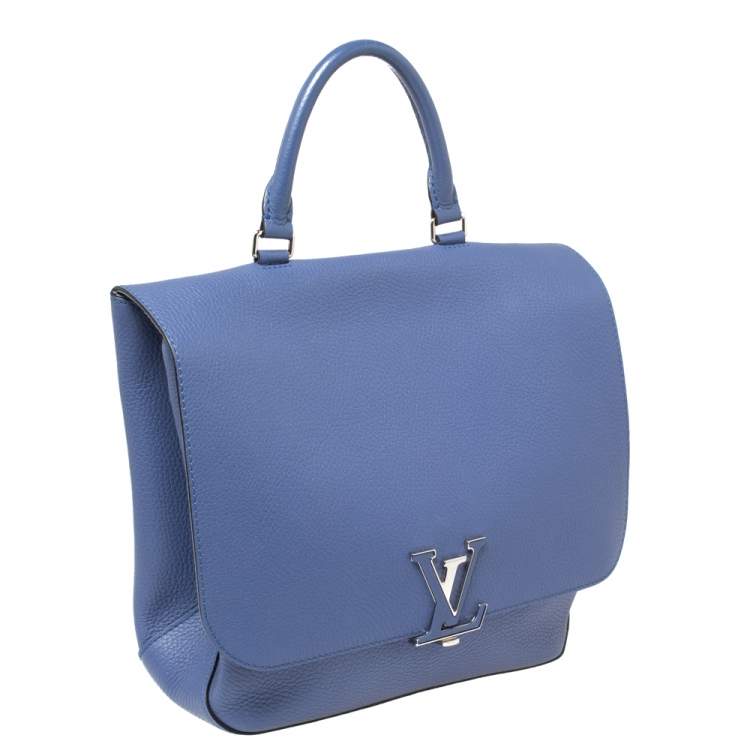 Pre Owned Louis Vuitton Denim Taurillon Leather Volta Bag