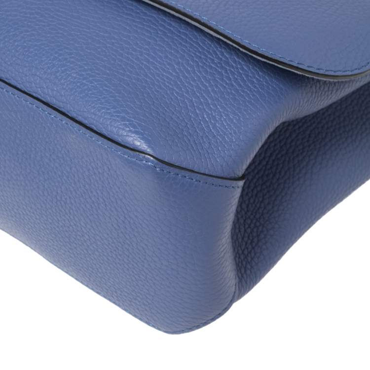Pre Owned Louis Vuitton Denim Taurillon Leather Volta Bag