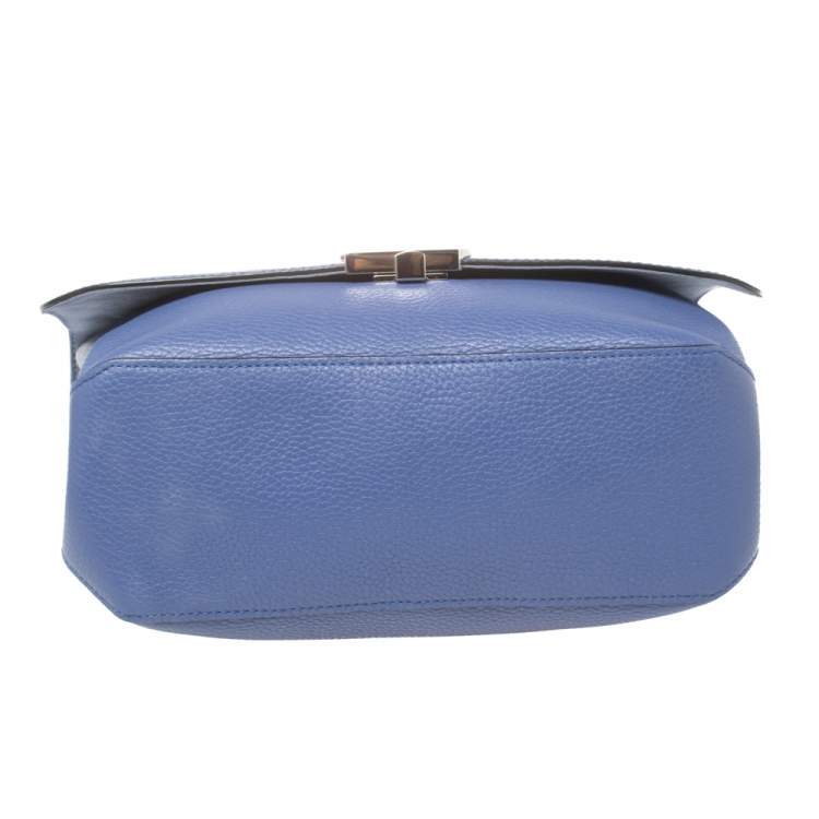 Pre Owned Louis Vuitton Denim Taurillon Leather Volta Bag