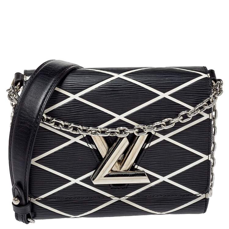 Louis Vuitton Black Epi Malletage Twist MM Shoulder Bag