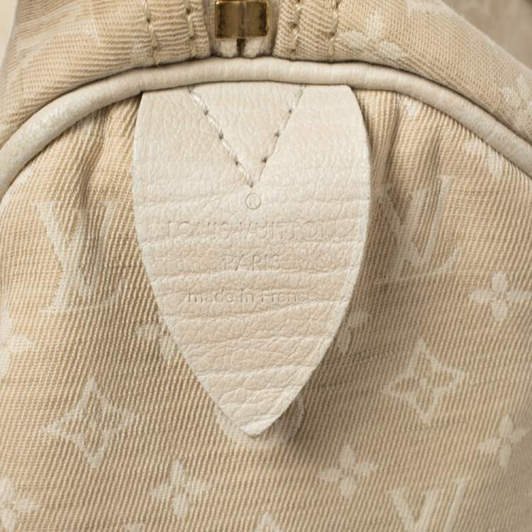 Pre Owned Louis Vuitton Dune Monogram Mini Lin Canvas Speedy 30 Bag