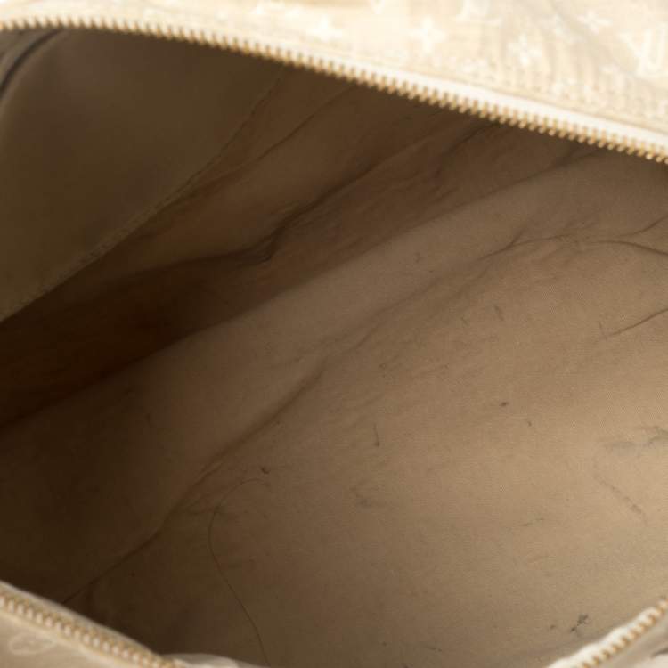 Pre Owned Louis Vuitton Dune Monogram Mini Lin Canvas Speedy 30 Bag