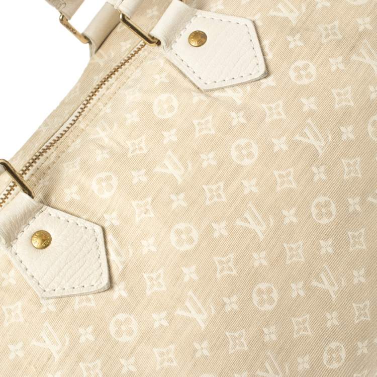 Pre Owned Louis Vuitton Dune Monogram Mini Lin Canvas Speedy 30 Bag
