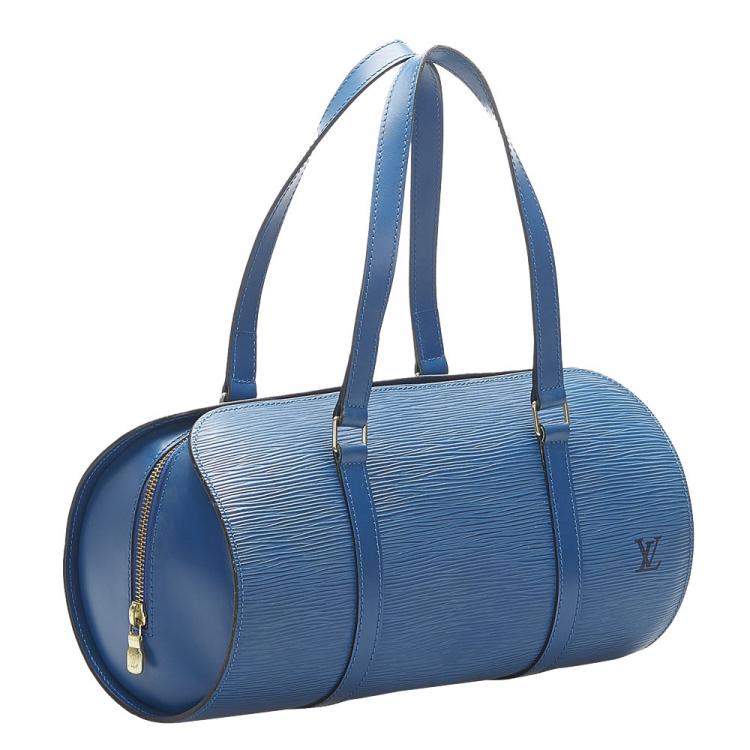 Louis Vuitton Toledo Blue Epi Leather Soufflot Bag Louis Vuitton