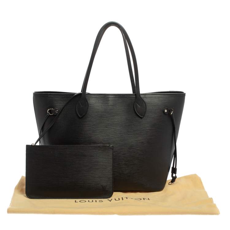 Pre Owned Louis Vuitton Black Epi Leather Neverfull MM Bag