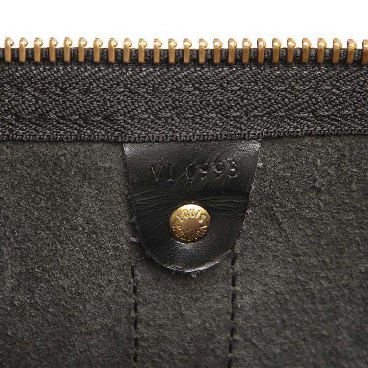 Pre Owned Louis Vuitton Black Epi Leather Keepall 50 Bag