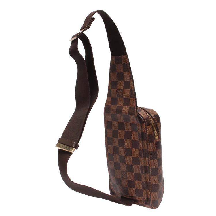 Pre Owned Louis Vuitton Brown Damier  Geronimos Belt Bag