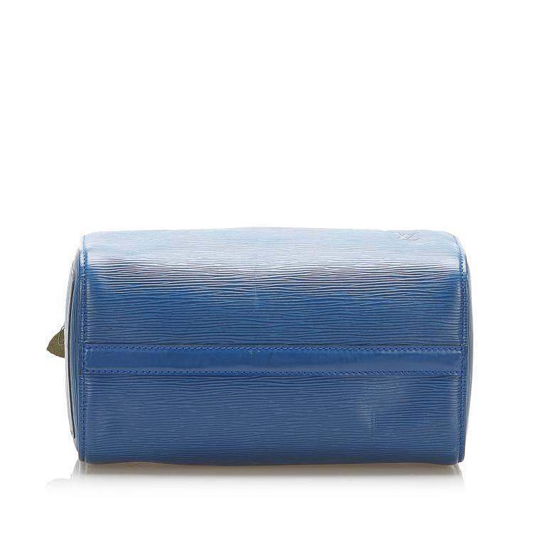 Pre Owned Louis Vuitton Blue Epi Leather Speedy 25 Bag