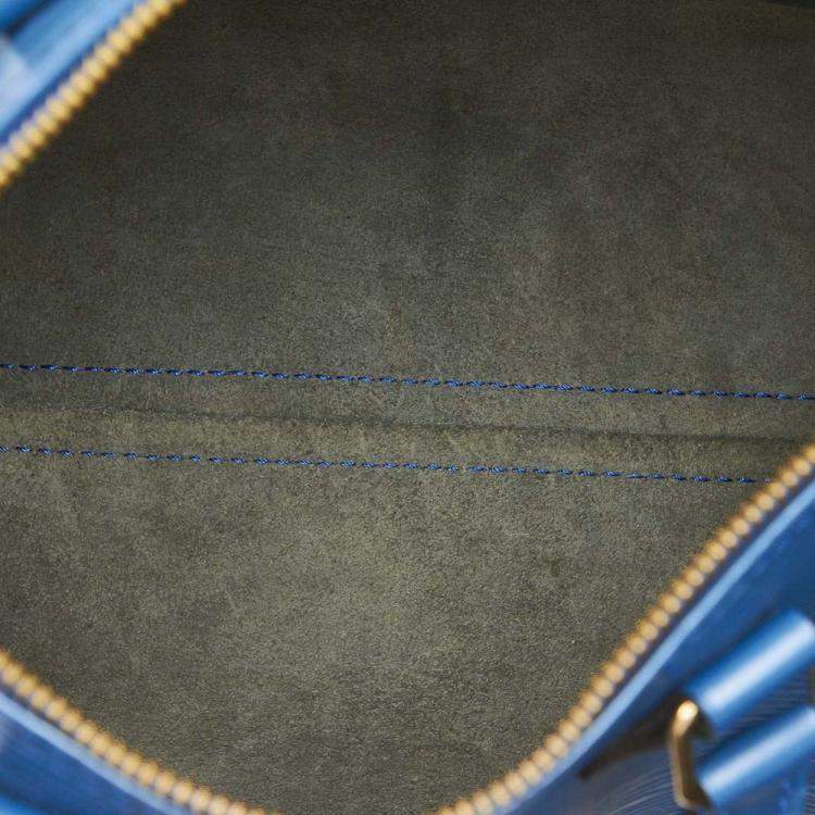 Pre Owned Louis Vuitton Blue Epi Leather Speedy 25 Bag