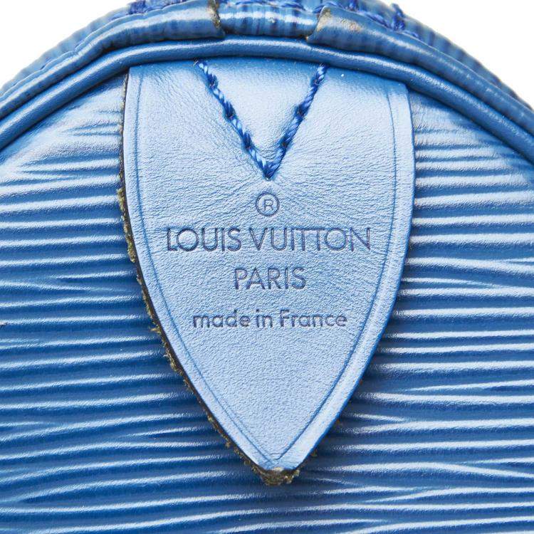 Pre Owned Louis Vuitton Blue Epi Leather Speedy 25 Bag