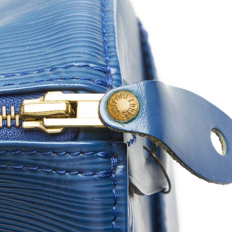Pre Owned Louis Vuitton Blue Epi Leather Speedy 25 Bag
