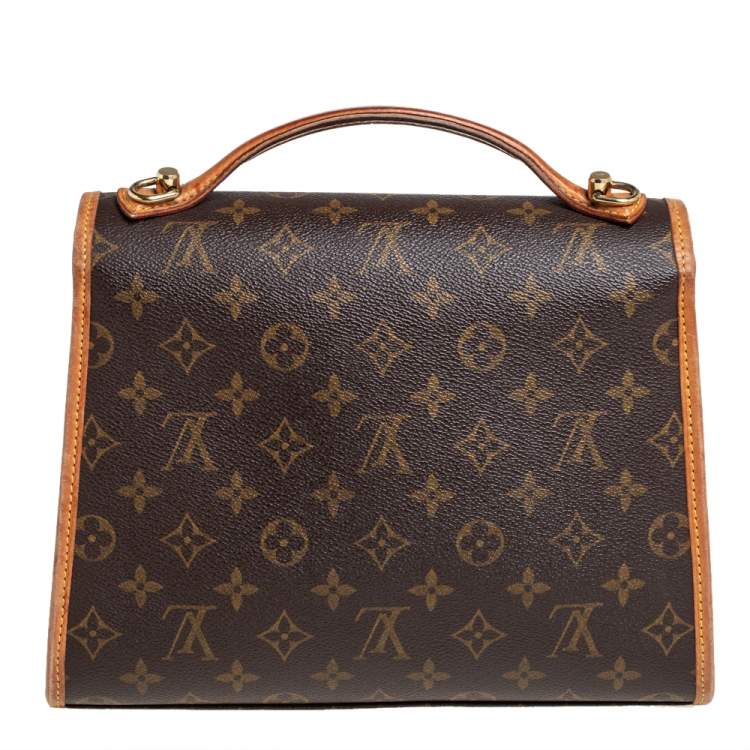 مملوكة مسبقًا Louis Vuitton Brown Monogram Canvas And Leather Bel Air Top Handle Bag