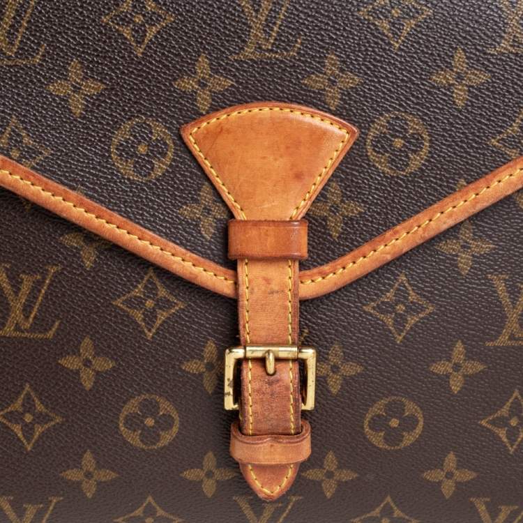 مملوكة مسبقًا Louis Vuitton Brown Monogram Canvas And Leather Bel Air Top Handle Bag