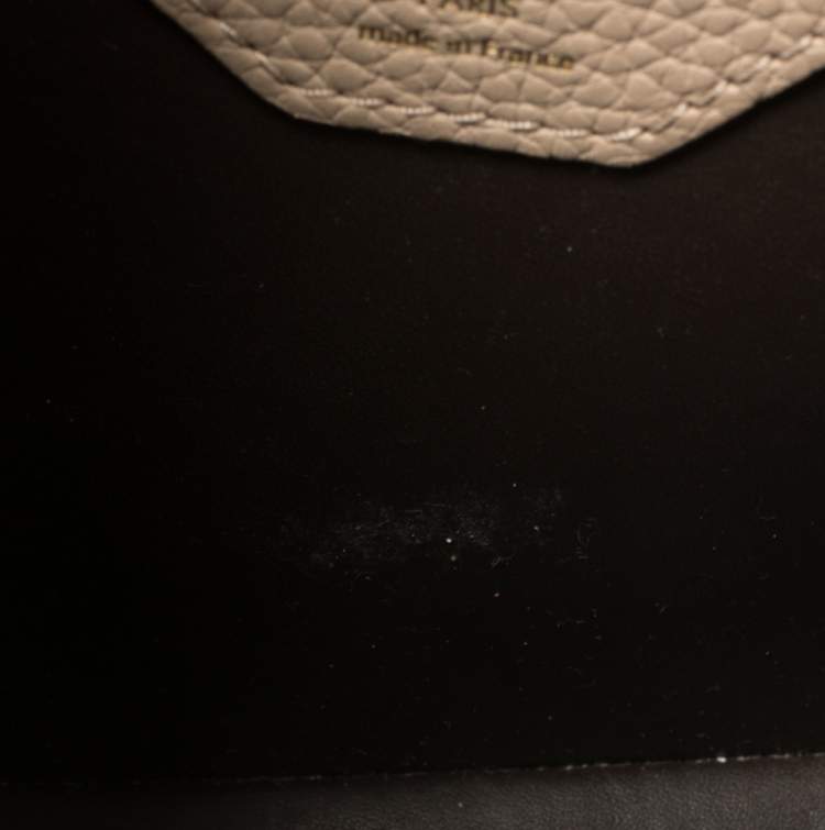 Pre Owned Louis Vuitton Galet Taurillon Leather Capucines BB Bag