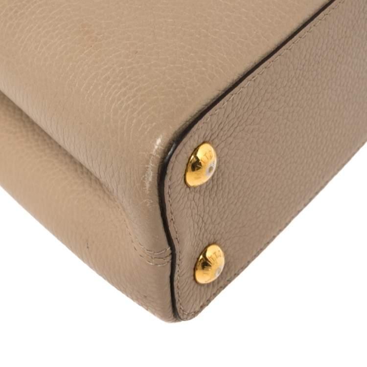 Pre Owned Louis Vuitton Galet Taurillon Leather Capucines BB Bag