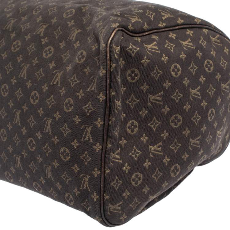مملوكة مسبقًا Louis Vuitton Fusain Monogram Canvas Mini Lin Speedy 30 Bag