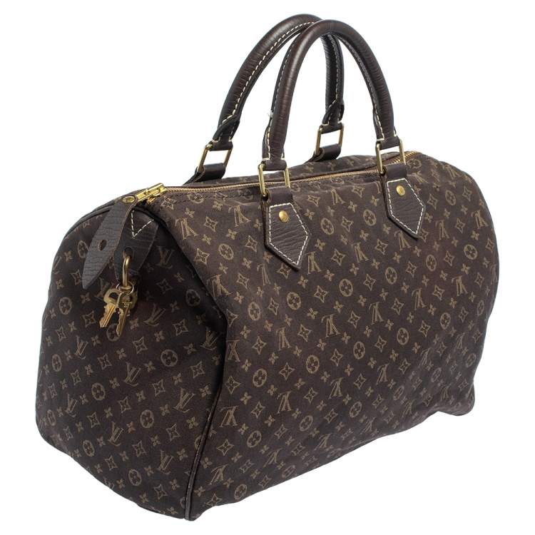 مملوكة مسبقًا Louis Vuitton Fusain Monogram Canvas Mini Lin Speedy 30 Bag