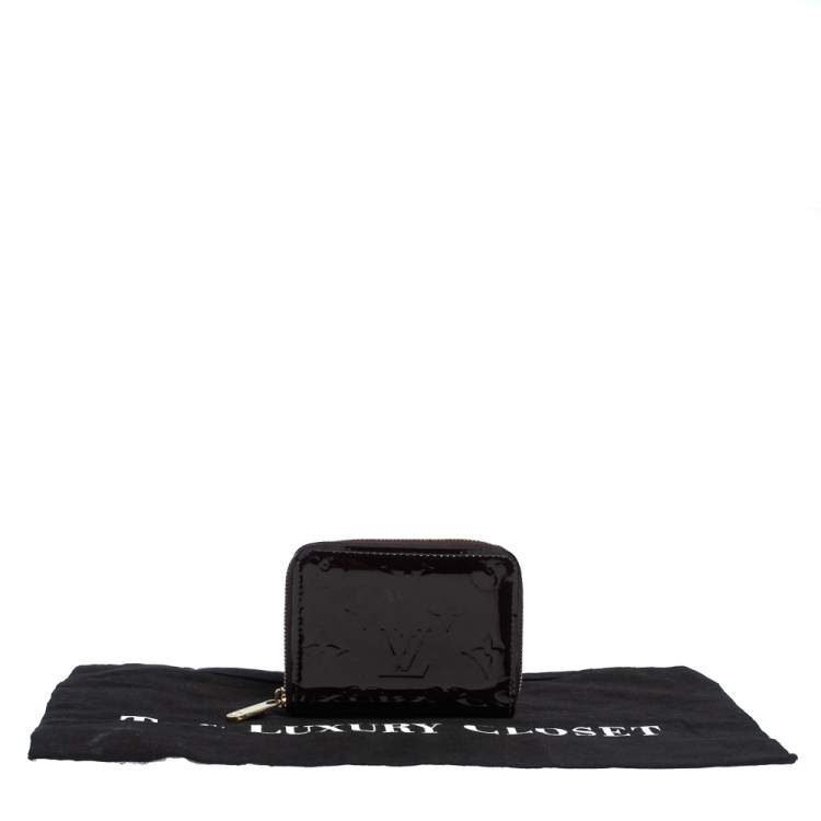 Pre Owned Louis Vuitton Amarante Monogram Vernis Zippy Coin Purse