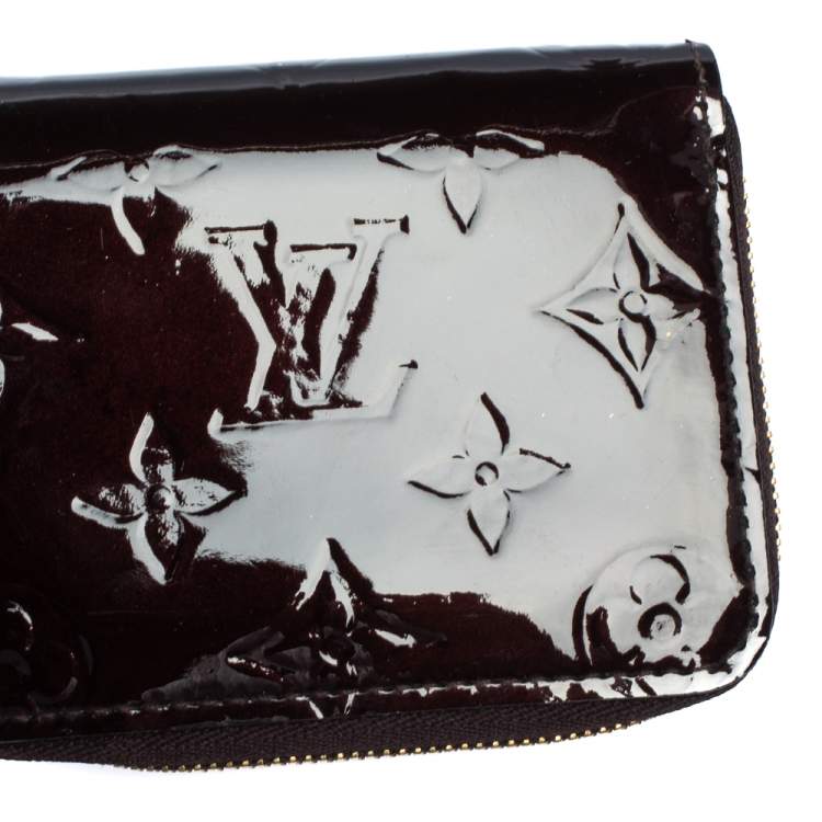Pre Owned Louis Vuitton Amarante Monogram Vernis Zippy Coin Purse
