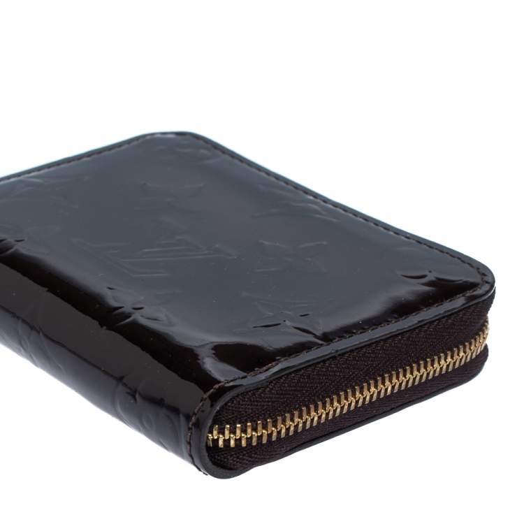 Pre Owned Louis Vuitton Amarante Monogram Vernis Zippy Coin Purse