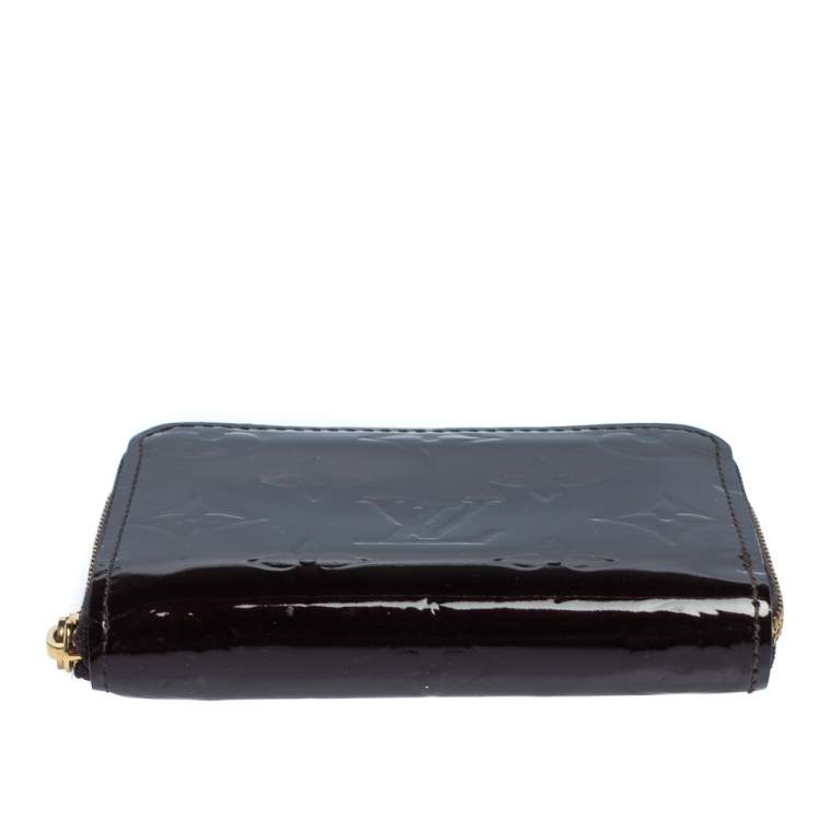 Pre Owned Louis Vuitton Amarante Monogram Vernis Zippy Coin Purse