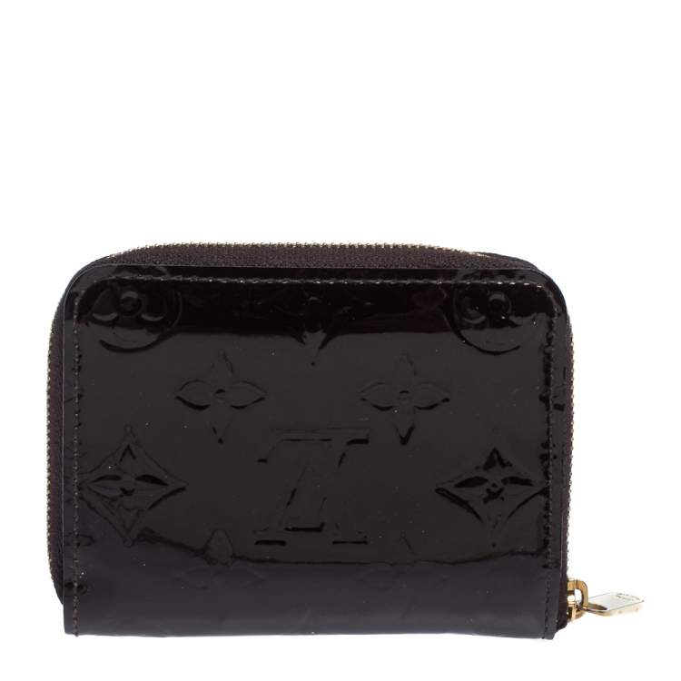 Pre Owned Louis Vuitton Amarante Monogram Vernis Zippy Coin Purse