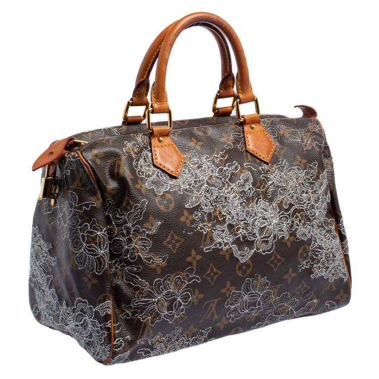 مملوكة مسبقًا Louis Vuitton Monogram Canvas Limited Edition Dentelle Speedy 30 Bag