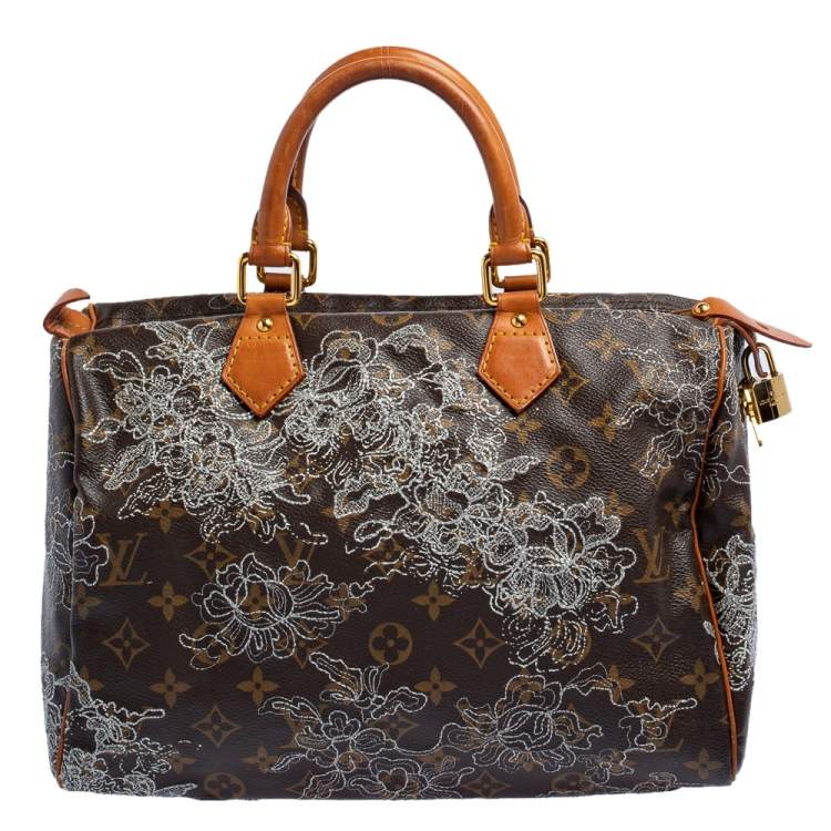 مملوكة مسبقًا Louis Vuitton Monogram Canvas Limited Edition Dentelle Speedy 30 Bag