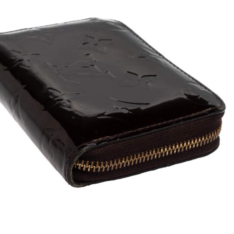 Pre Owned Louis Vuitton Amarante Monogram Vernis Zippy Coin Purse