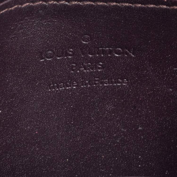 Pre Owned Louis Vuitton Amarante Monogram Vernis Zippy Coin Purse