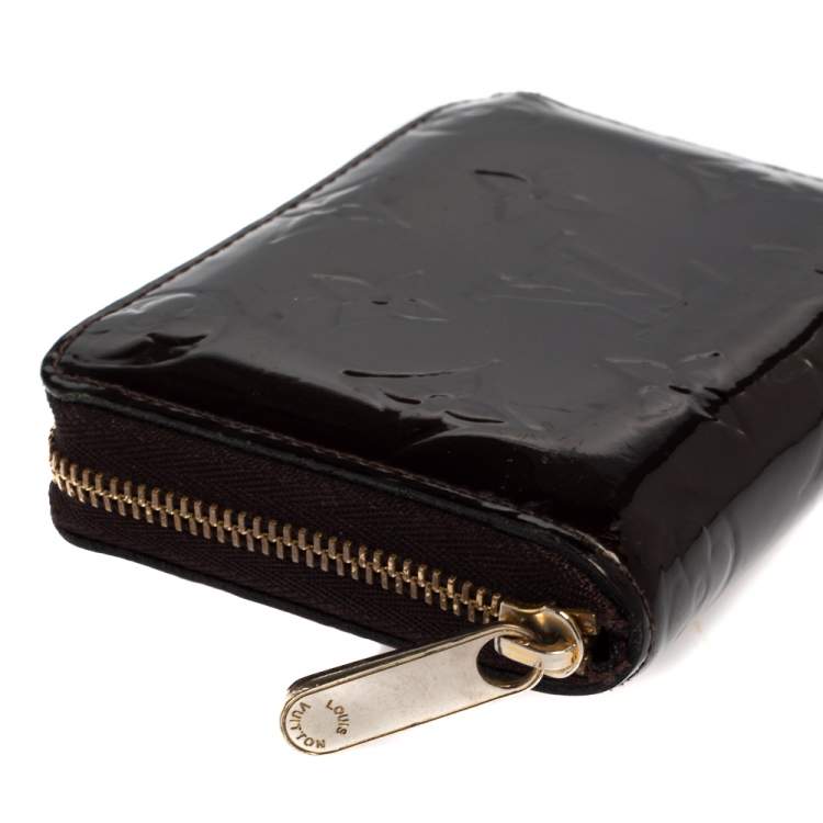 Pre Owned Louis Vuitton Amarante Monogram Vernis Zippy Coin Purse