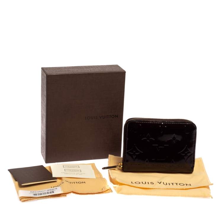 Pre Owned Louis Vuitton Amarante Monogram Vernis Zippy Coin Purse