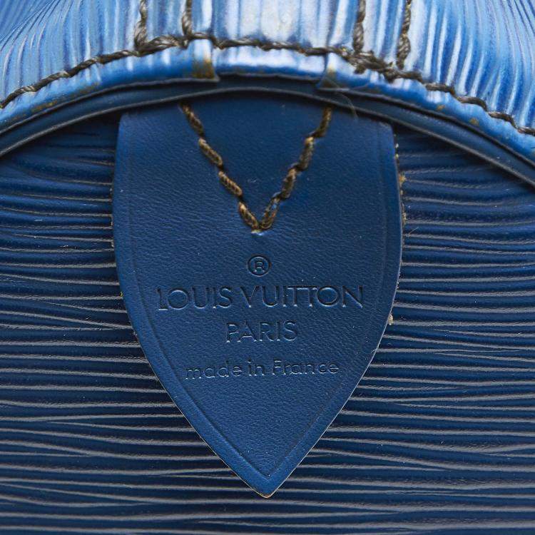 مملوكة مسبقًا Louis Vuitton Blue Epi Leather Speedy 25 Bag