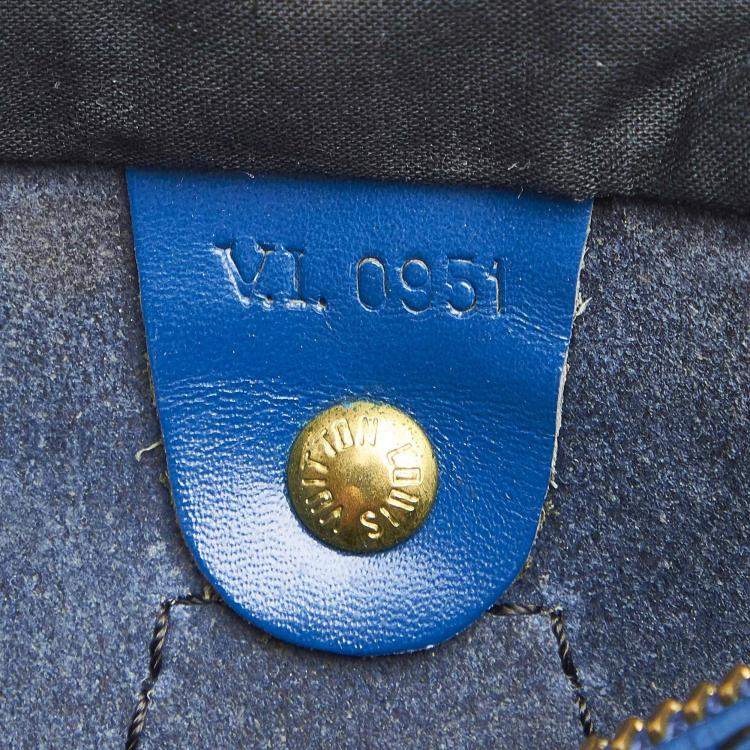 مملوكة مسبقًا Louis Vuitton Blue Epi Leather Speedy 25 Bag