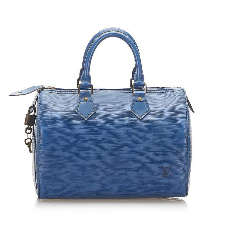 مملوكة مسبقًا Louis Vuitton Blue Epi Leather Speedy 25 Bag