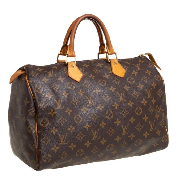 Pre Owned Louis Vuitton Monogram Canvas Speedy 35 Bag
