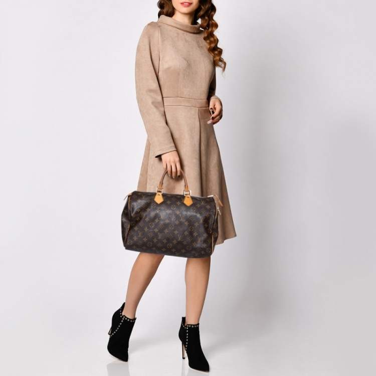 Pre Owned Louis Vuitton Monogram Canvas Speedy 35 Bag