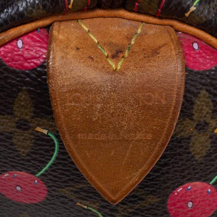 Pre Owned Louis Vuitton Monogram Canvas Limited Edition Cerises Speedy 25 Bag