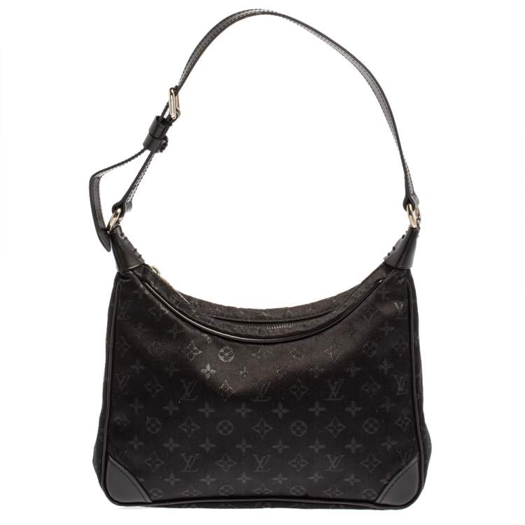 Louis+Vuitton+Boulogne+Shoulder+Bag+Mini+Black+Satin for sale