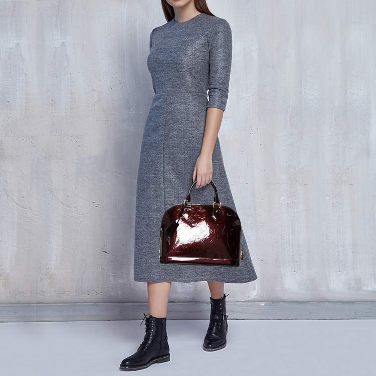 Louis Vuitton Burgundy Monogram Vernis Leather Alma BB Bag
