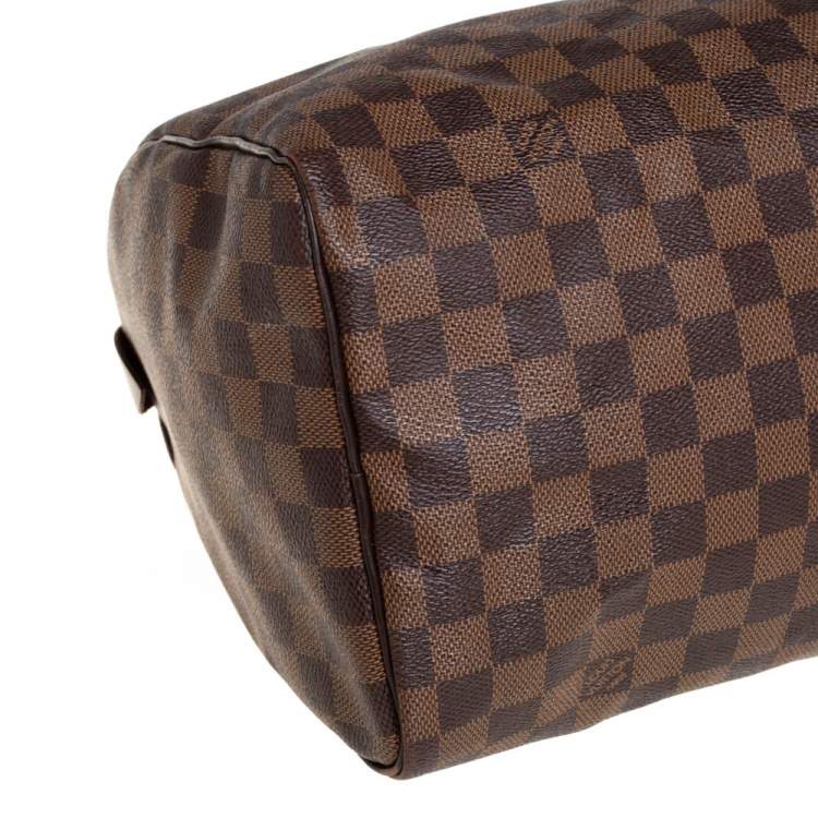 Pre Owned Louis Vuitton Damier Ebene Canvas Speedy 30 Bag