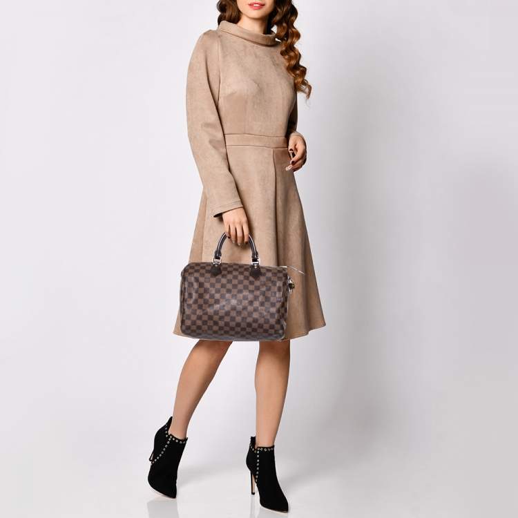 Louis Vuitton 2012 Damier Ebene Speedy 30 - Brown Handle Bags