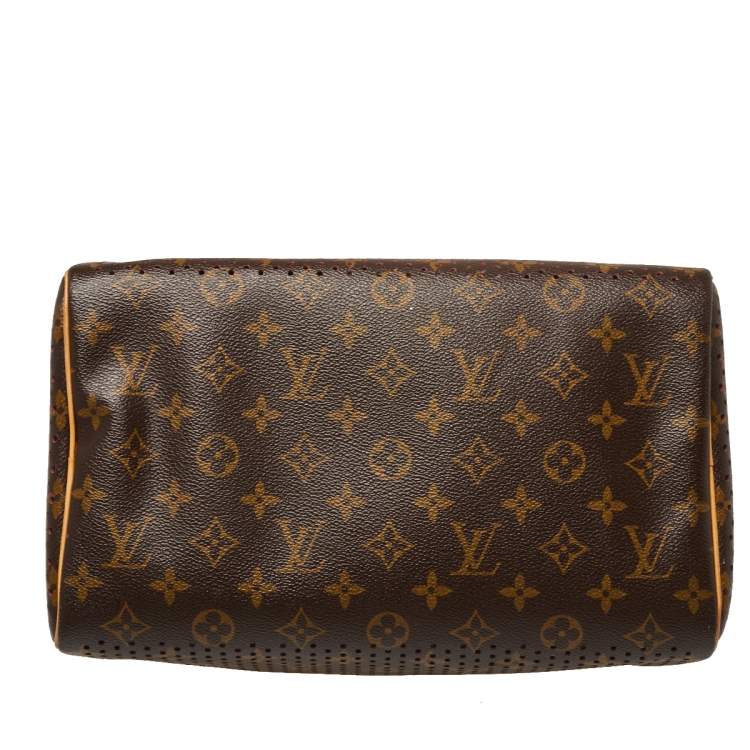 Pre Owned Louis Vuitton Monogram Perforated Canvas Limited Edition Speedy 30 Bag