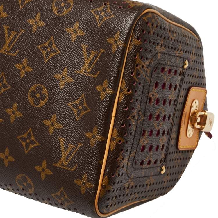 Pre Owned Louis Vuitton Monogram Perforated Canvas Limited Edition Speedy 30 Bag