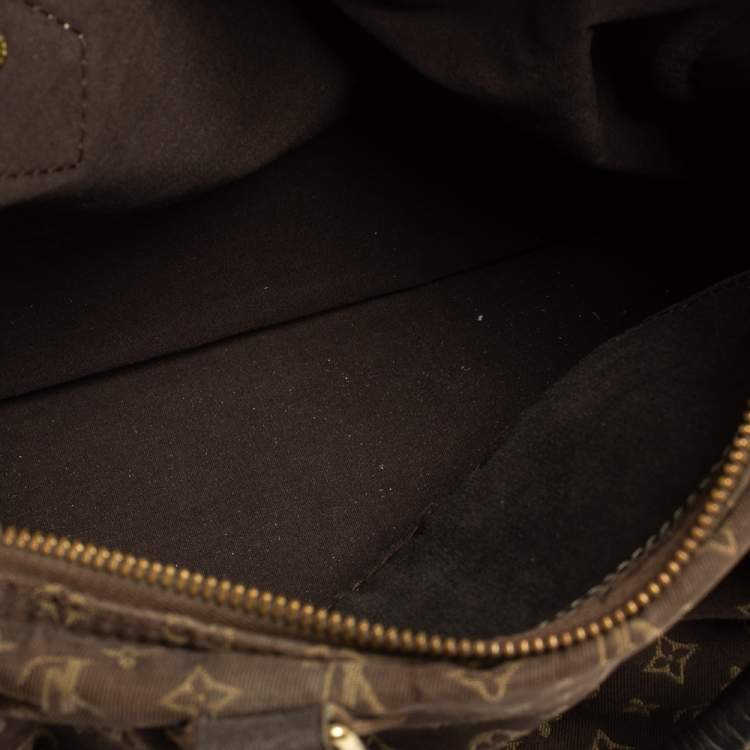 Pre Owned Louis Vuitton Fusain Monogram Mini Lin Canvas Speedy 30 Bag