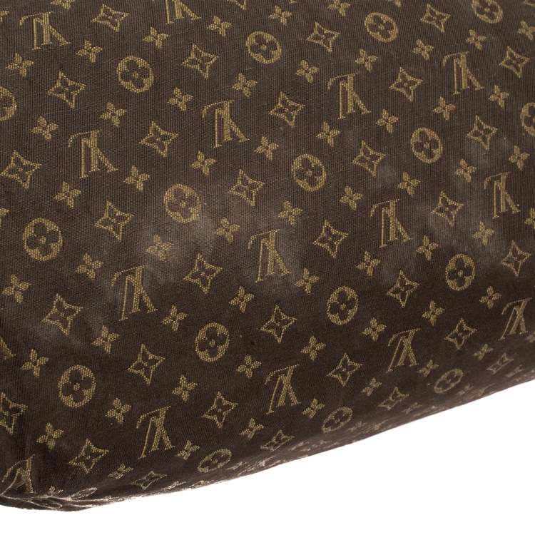 Pre Owned Louis Vuitton Fusain Monogram Mini Lin Canvas Speedy 30 Bag