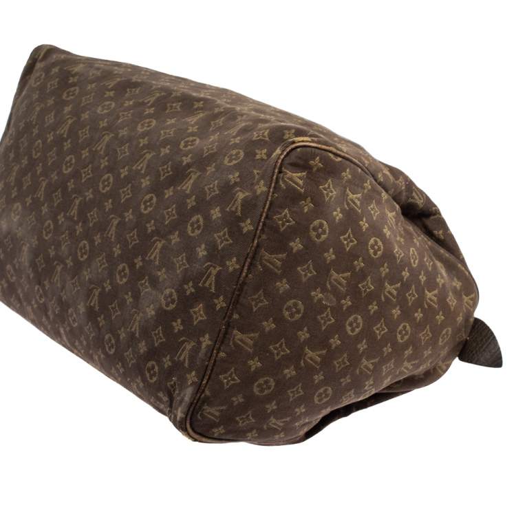Pre Owned Louis Vuitton Fusain Monogram Mini Lin Canvas Speedy 30 Bag