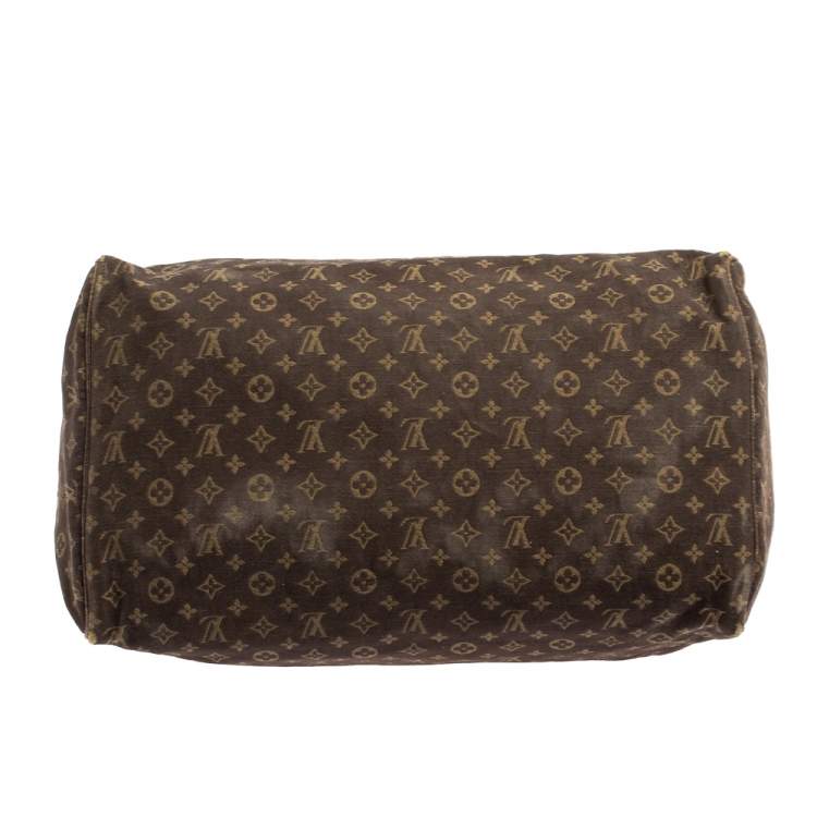 Pre Owned Louis Vuitton Fusain Monogram Mini Lin Canvas Speedy 30 Bag