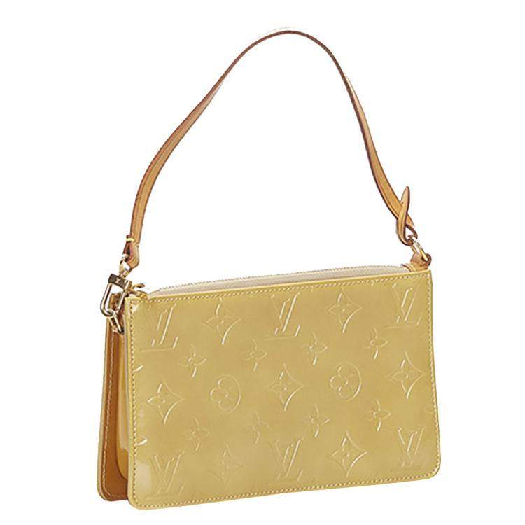 Louis Vuitton Beige Monogram Vernis Pochette Accessoires Bag Louis